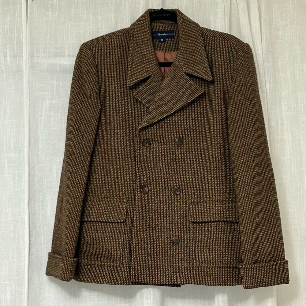 Vintage Brown Double-Breasted Peacoat